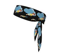 BROLEO little girl lying on the clouds Prints Sports headscarf, sweat absorbing and breathable, motion headband, double-sided kerchief