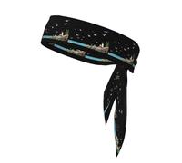 BROLEO little girl watching seagulls on the reef Prints Sports headscarf, sweat absorbing and breathable, motion headband, double-sided kerchief