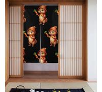 BROLEO Little gopher holding a carrot Prints Curtain two Pieces Spliced 34x56in Fabric curtains, room dividers Fabric, Smooth & Not Easily Wrinkled