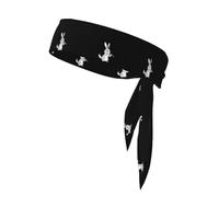 BROLEO Little gray rabbit playing the flute Prints Sports headscarf, sweat absorbing and breathable, motion headband, double-sided kerchief