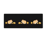 BROLEO Little Hamster Loves To Eat Potatoes Printing Extra Large Mouse Pad Strong Adhesion, Durable, Precise Locking Edge 12x31.5in