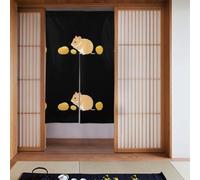 BROLEO Little hamster loves to eat potatoes Prints Curtain two Pieces Spliced 34x56in Fabric curtains, room dividers Fabric, Smooth & Not Easily Wrinkled
