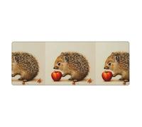 BROLEO Little Hedgehog Carrying an Apple Printing Extra Large Mouse pad, Computer Office Anti Slip Gaming Keyboard Thickened Version 12x31.5in