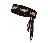 BROLEO Little kangaroo sleeping on the plane Prints Sports headscarf, sweat absorbing and breathable, motion headband, double-sided kerchief