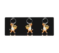 BROLEO Little Lion Studying A Magnifying Glass Printing Extra Large Mouse Pad Strong Adhesion, Durable, Precise Locking Edge 12x31.5in