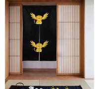 BROLEO Little lion with wings Prints Curtain two Pieces Spliced 34x56in Fabric curtains, room dividers Fabric, Smooth & Not Easily Wrinkled