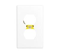 BROLEO Little Monkey in Banana Clothes Printing Double Socket Wall Panel Decorative for Residential and Commercial Areas 4.5x2.76in