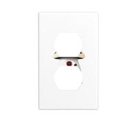 BROLEO Little Monster's Mushroom House Printing Double Socket Wall Panel Decorative for Residential and Commercial Areas 4.5x2.76in