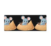 BROLEO Little Mouse In The Sandpit Printing Extra Large Mouse Pad, Computer Office Anti Slip Gaming Keyboard Thickened Version 12x31.5in