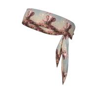 BROLEO Little pink elephant watering the flowers printing Sports headscarf, sweat absorbing and breathable, motion headband, double-sided kerchief