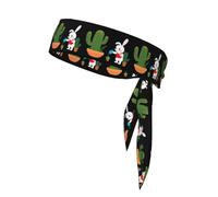 BROLEO Little rabbit watering the cactus Prints Sports headscarf, sweat absorbing and breathable, motion headband, double-sided kerchief