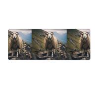 BROLEO Little Sheep On The Hillside Printing Extra Large Mouse Pad, Computer Office Anti Slip Gaming Keyboard Thickened Version 12x31.5in