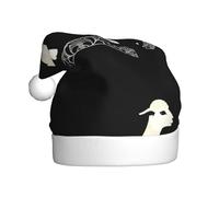 BROLEO Little sheep on the lace bridge Printed Christmas Hat for Adult quality accessory soft, lightweight, and fluffy