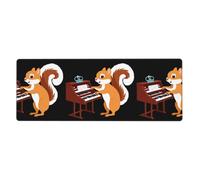 BROLEO Little Squirrel Playing The Organ Printing Extra Large Mouse pad, Computer Office Anti Slip Gaming Keyboard Thickened Version 12x31.5in