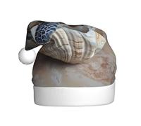 BROLEO Little turtle in the conch Pattern Christmas Hat for Adult for men and women clothing headband for festive occasions