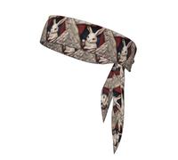 BROLEO Little white rabbit in the quilt printing Sports headscarf, sweat absorbing and breathable, motion headband, double-sided kerchief