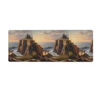 BROLEO Looking Out To Sea Printing Extra Large Mouse Pad, Computer Office Anti Slip Gaming Keyboard Thickened Version 12x31.5in