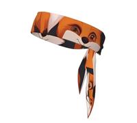 BROLEO lots of cartoon little foxes printing Sports headscarf, sweat absorbing and breathable, motion headband, double-sided kerchief
