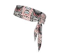 BROLEO Love Owl printing Sports headscarf, sweat absorbing and breathable, motion headband, double-sided kerchief