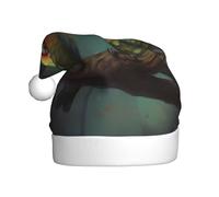 BROLEO Loving parrots on a branch Pattern Christmas Hat for Adult for men and women clothing headband for festive occasions