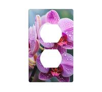 BROLEO Malaysian National Flower Printing Double Socket Wall Panel Decorative for Residential and Commercial Areas 4.5x2.76in