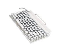 BROLEO Mechanical Keyboard, 83 Keys Support 3 Devices FN Master Typewriter Mechanical Keyboard 2000mA Capacity for Cellphone (White)