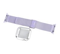 BROLEO Metal Band Strap, Replacement Band Protective TPU Side Cover for Watch (Light Purple)