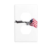 BROLEO Military Day Accessories Printing Double Socket Wall Panel Decorative for Residential and Commercial Areas 4.5x2.76in