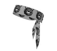 BROLEO Monster Illustrations printing Sports headscarf, sweat absorbing and breathable, motion headband, double-sided kerchief