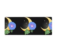 BROLEO Morning Glory On The Moon Printing Extra Large Mouse Pad, Computer Office Anti Slip Gaming Keyboard Thickened Version 12x31.5in