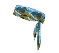 BROLEO mountains and rivers Prints Sports headscarf, sweat absorbing and breathable, motion headband, double-sided kerchief