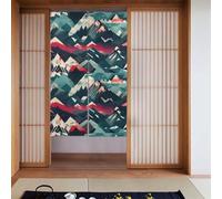 BROLEO Mountains Prints Curtain two Pieces Spliced 34x56in Fabric curtains, room dividers Fabric, Smooth & Not Easily Wrinkled