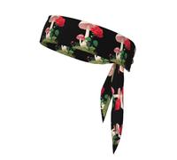 BROLEO Mushroom roses that grow together printing Sports headscarf, sweat absorbing and breathable, motion headband, double-sided kerchief