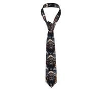 BROLEO North American bison printing Men's tie classic style suit cravat suitable for holidays and work