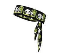 BROLEO Panda in the garden printing Sports headscarf, sweat absorbing and breathable, motion headband, double-sided kerchief