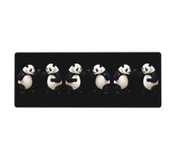 BROLEO Pandas Fighting in The Ring Printing Extra Large Mouse pad, Computer Office Anti Slip Gaming Keyboard Thickened Version 12x31.5in