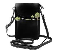 BROLEO Pastoral Life Of Small Animals Printing Small Leather Women'S Crossbody Flip Phone Bag, Waterproof And Durable
