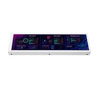 BROLEO PC Temp Monitor, 1920x480 60Hz 360 Degree Rotation Multifunction PC Sensor Panel Display 8.8in IPS Energy Saving for Gaming (White)