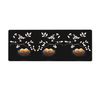 BROLEO Peaches In The Bird'S Nest Printing Extra Large Mouse Pad, Computer Office Anti Slip Gaming Keyboard Thickened Version 12x31.5in