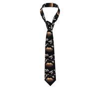 BROLEO Peaches in the Bird's Nest printing Men's tie classic style suit cravat suitable for holidays and work