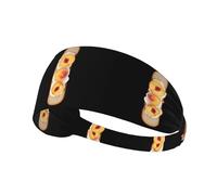 BROLEO Peaches on Bread Printing Sports Headband for Women Sweat Proof Bandeau Summer Elastic Band