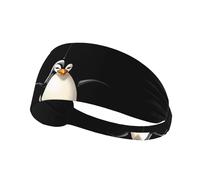 BROLEO Penguin Balloon Floating in The air Printing Sports Headband for Women Sweat Proof Bandeau Summer Elastic Band