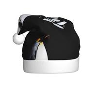 BROLEO Penguin footprints on the snow Pattern Christmas Hat for Adult for men and women clothing headband for festive occasions