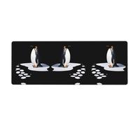 BROLEO Penguin Footprints On The Snow Printing Extra Large Mouse Pad, Computer Office Anti Slip Gaming Keyboard Thickened Version 12x31.5in