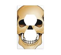 BROLEO Personalized Skull Pattern Printing Double Socket Wall Panel Decorative is Durable and Suitable for Socket Light Switch Accessories 4.5x2.76in