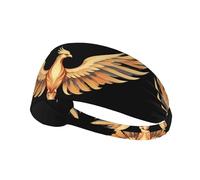 BROLEO Phoenix Spreads its Wings at Sunrise Printing Sports Headband for Women Sweat Proof Bandeau Summer Elastic Band