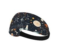 BROLEO Physics Print Printing Sports Headband for Women Sweat Proof Bandeau Summer Elastic Band
