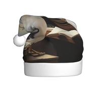 BROLEO Pigeon listening to music Printed Christmas Hat for Adult quality accessory soft, lightweight, and fluffy