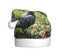 BROLEO Pigeons on the grass Pattern Christmas Hat for Adult for men and women clothing headband for festive occasions