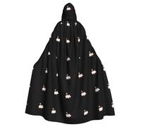 BROLEO Piglets sending tourists Prints Halloween Adult Hooded Cloak for Costume Parties and Theme Events